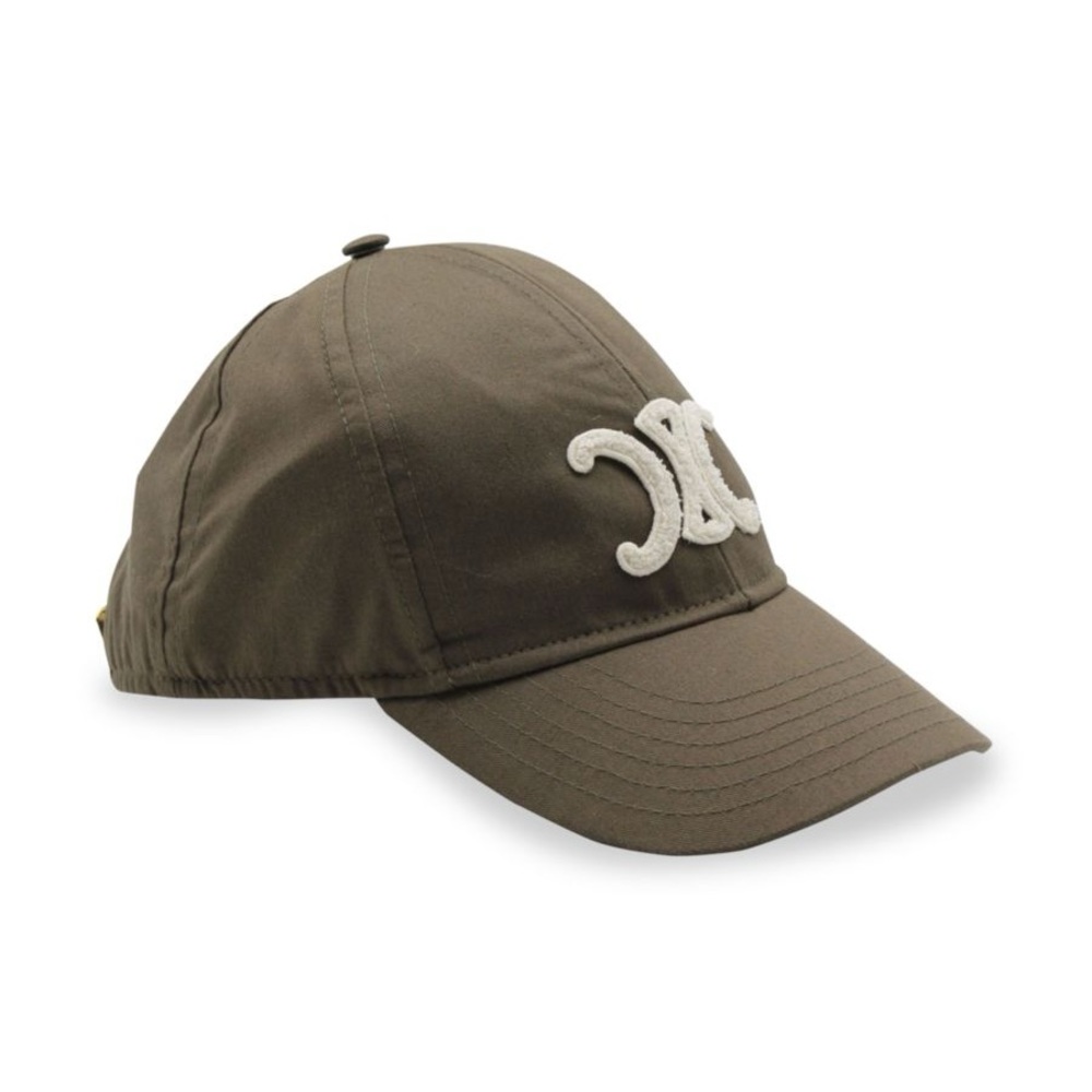 Casual Brown Cap with White Embroidery